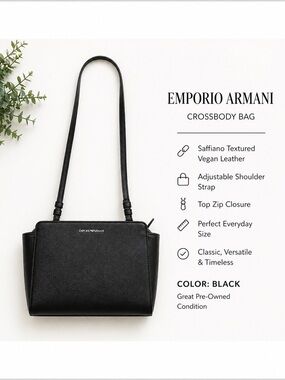 Emporio Armani Elegant Black Crossbody Bag